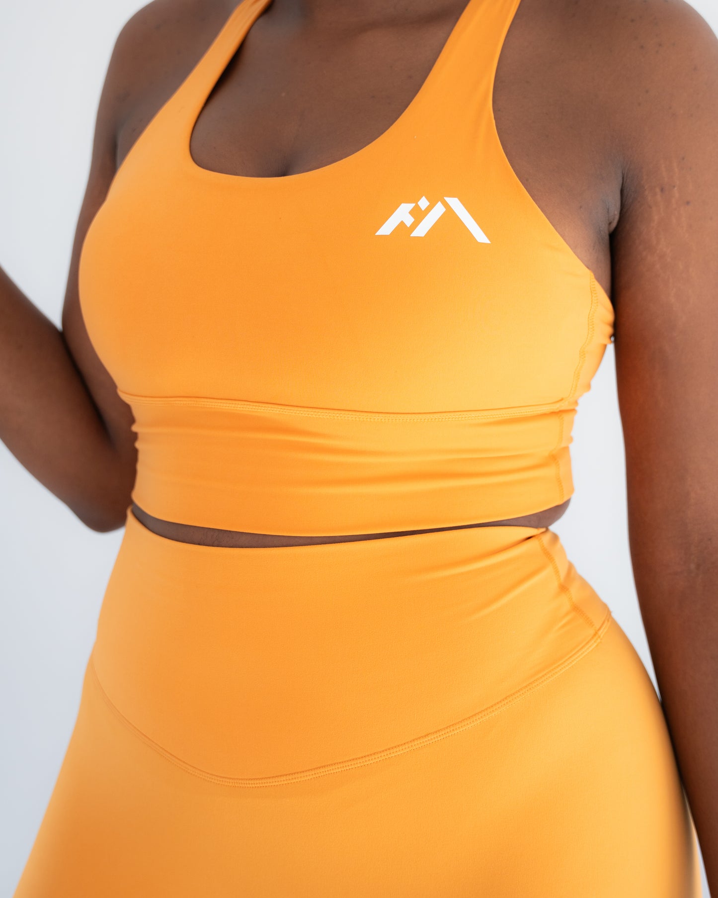 Shamra Criss Cross Sports Bra - Tangerine
