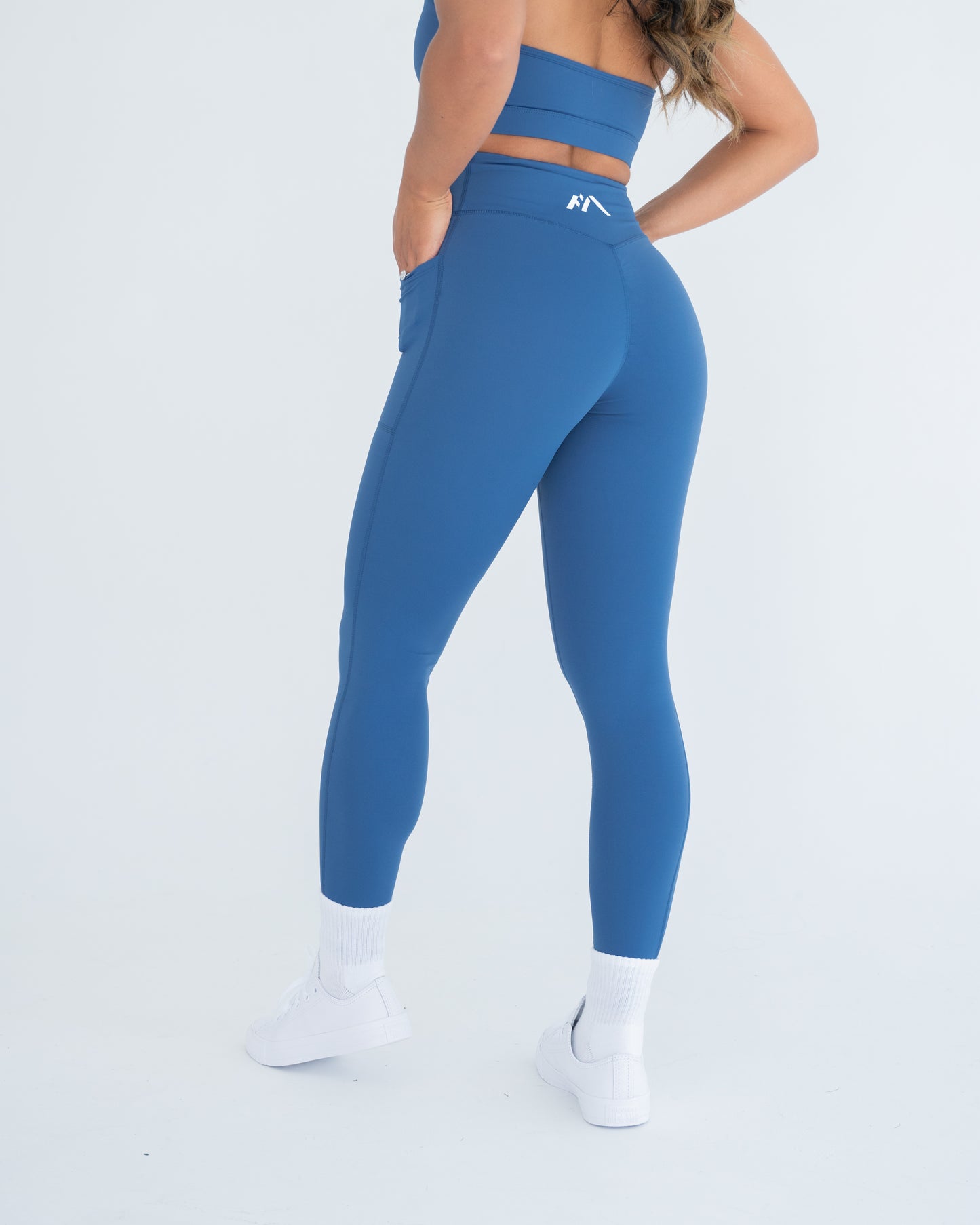 Uzuri Leggings with pockets - Blue