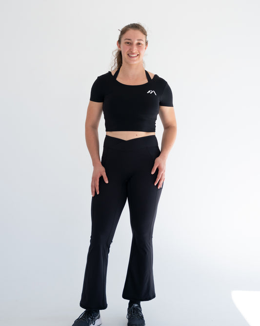 Aziz Flare Leggings with Pockets - FBM Active