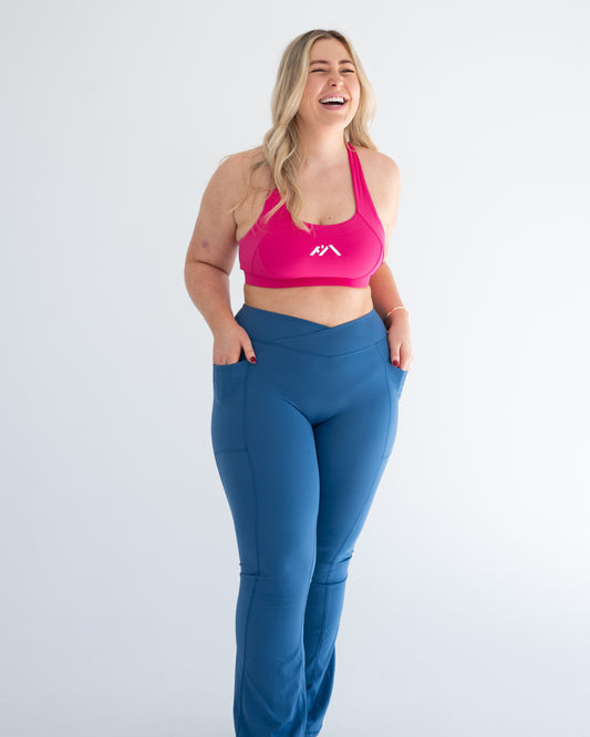 Uzuri Flare Leggings with Pockets - FBM Active