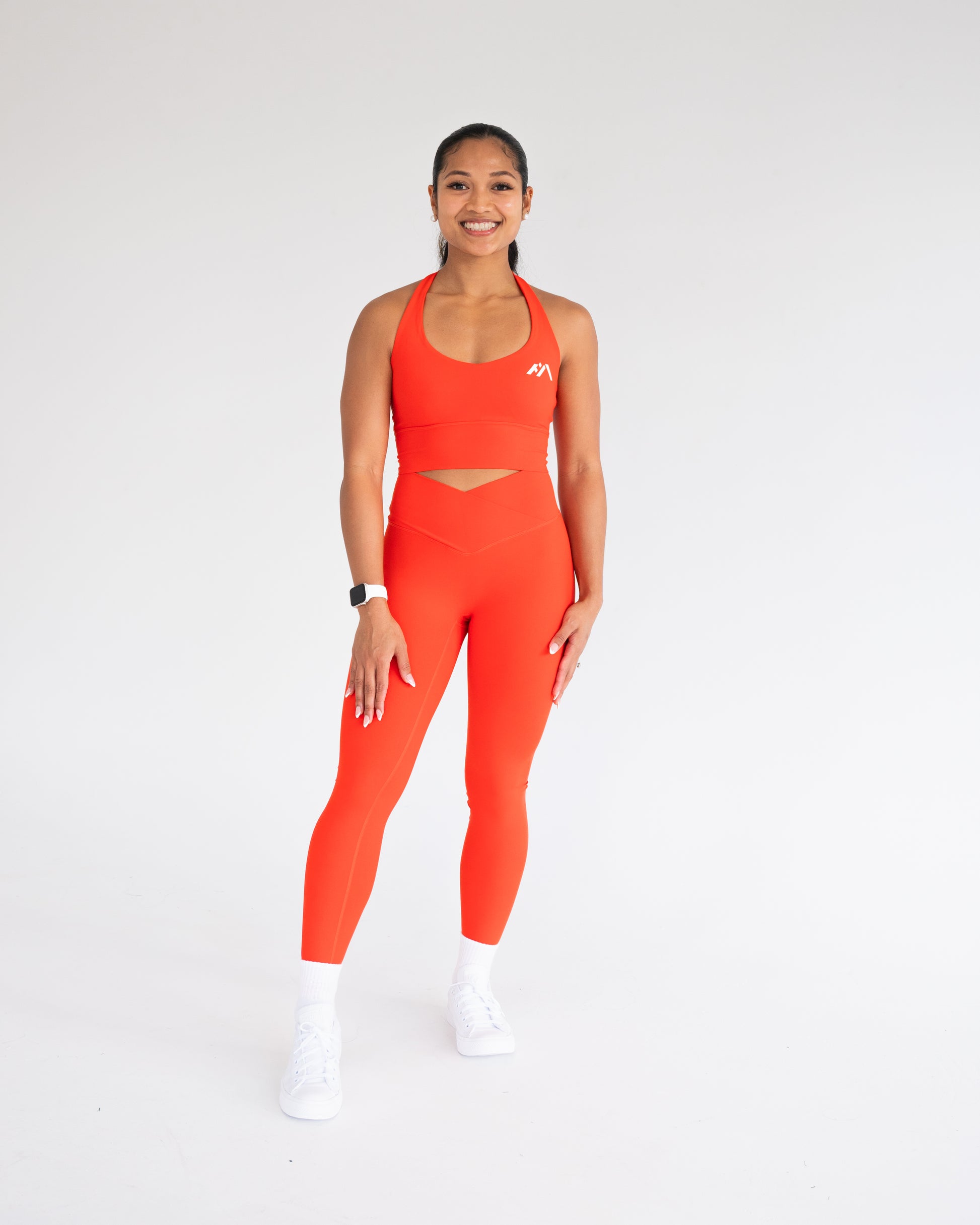 Moyo Front V-Cut Leggings - Lava Red, FBM Active